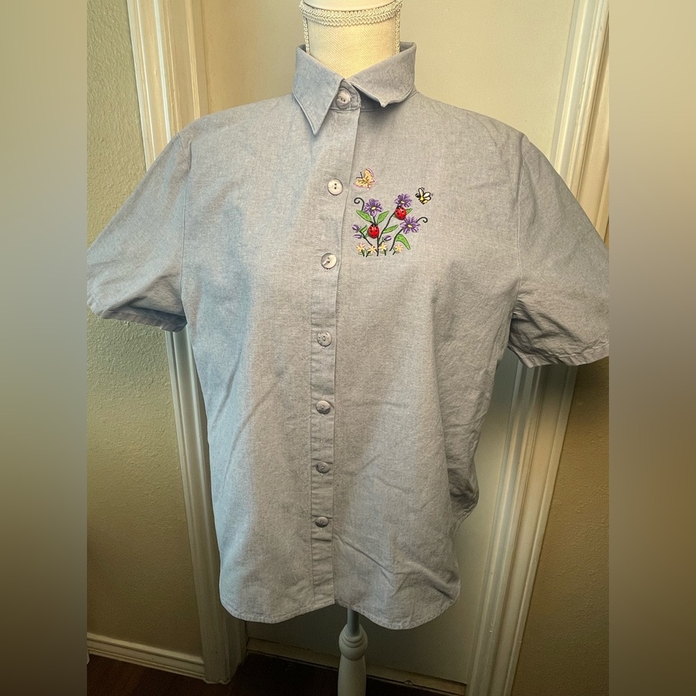 BonWorth Floral Embroidered Shirt